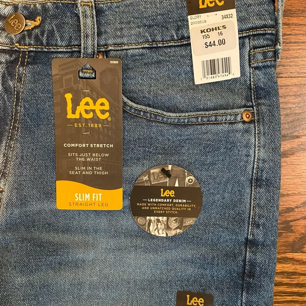 2025 ❤️AMAZING DEAL❤️ Lee Men’s Slim Fit Jeans NWT - Picture 5 of 6